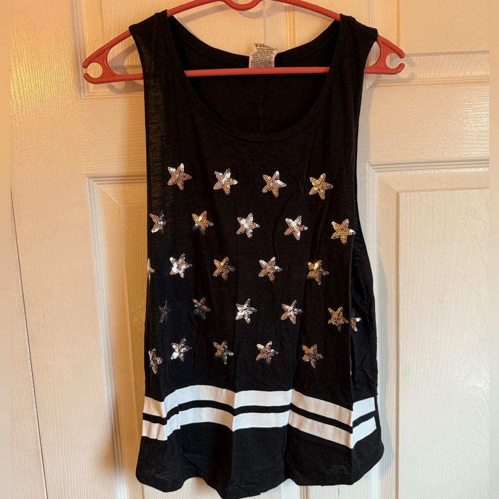 PINK Victoria's Secret Sequin Star Tank Top